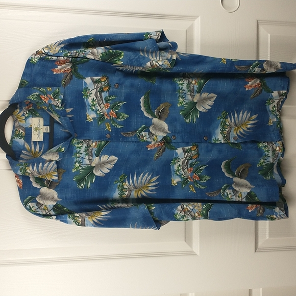 Island Shores Shirts Island Shores Mens Hawaiian Tropical Palm Tree